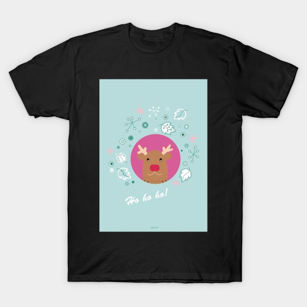 Hohoho! Rudolph reindeer T-Shirt by PolitaStore